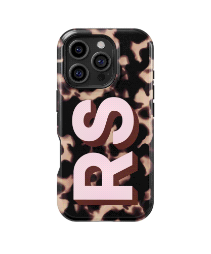 Tortoise Shell Initials Personalized iPhone Case - Custom Phone Cases - iPhone 14 Pro - Slim - inRipples