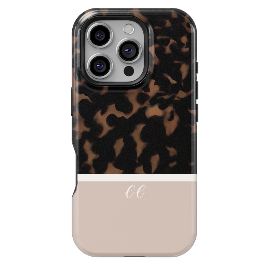 Tortoise Personalized Monogram iPhone Case