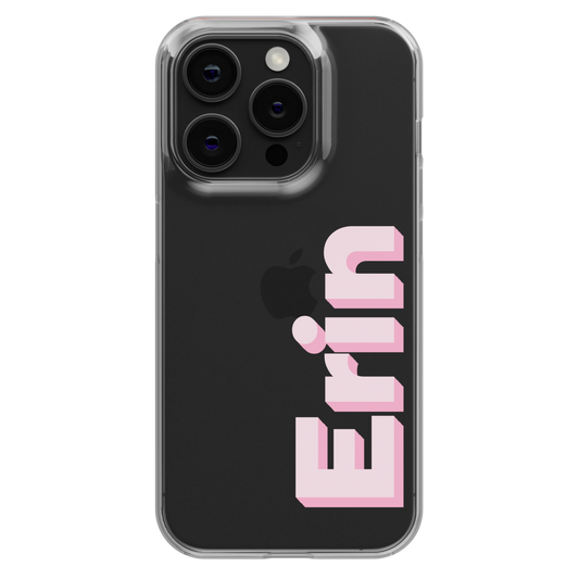 Clear Personalized Initial iPhone Case