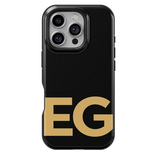 Black Custom Initial iPhone Case