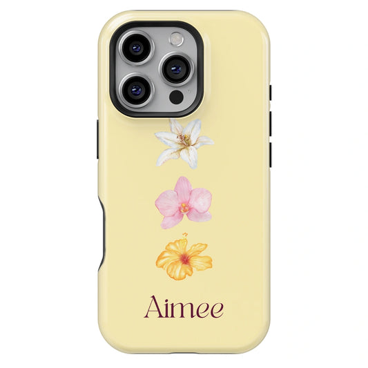 Summer Flowers Personalized iPhone Case
