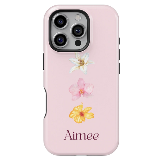 Summer Flowers Personalized iPhone Case
