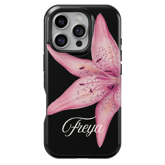 Lily Flowers Personalized iPhone Case