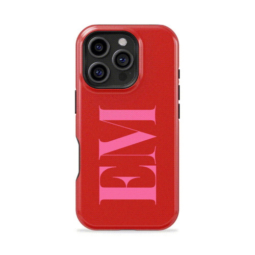 Large Initials Personalized Monogram iPhone Case - Custom Phone Cases - iPhone 16 Pro Max - Slim - inRipples
