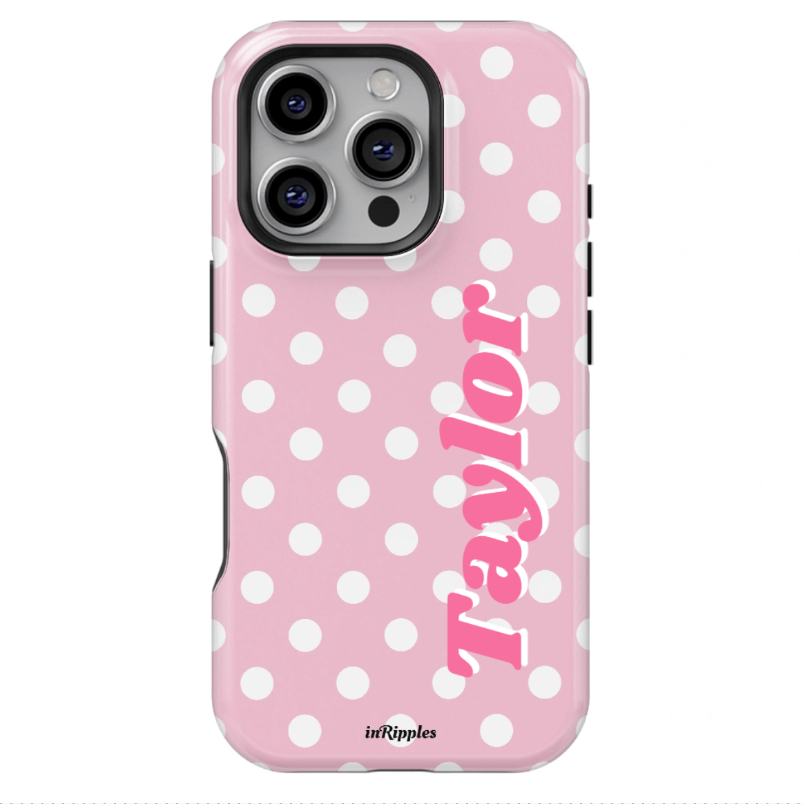 Polka Dot Personalized Name iPhone Case