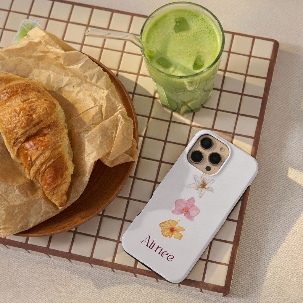 Summer Flowers Personalized iPhone Case