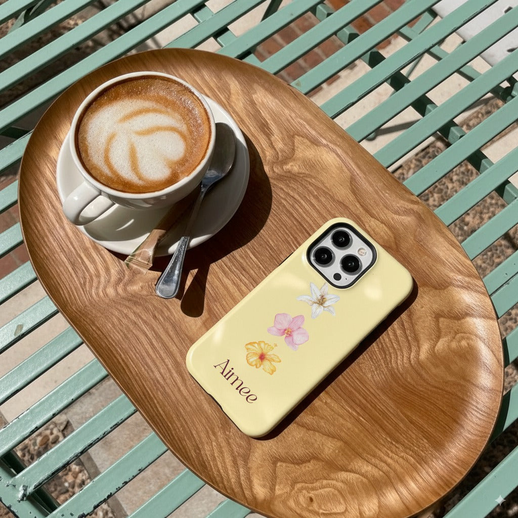 Summer Flowers Personalized iPhone Case