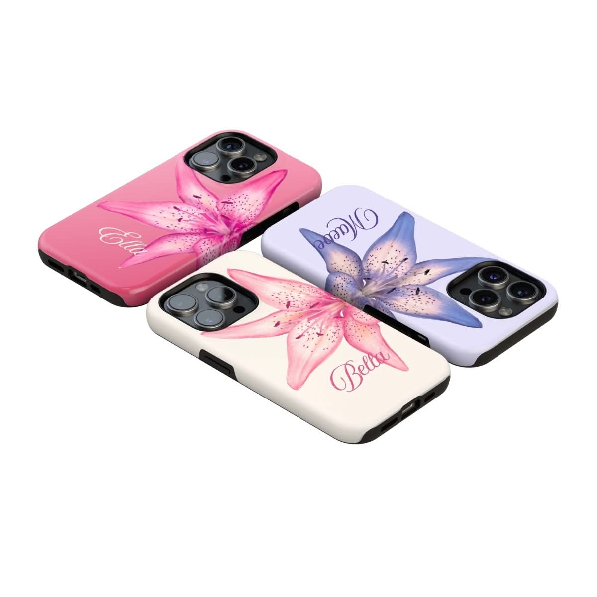 Lily Flowers Personalized iPhone Case - Custom Phone Cases - iPhone 16 Pro Max - Slim - inRipples