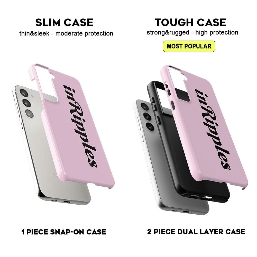 Pink Blush Personalized Initial Samsung Case - Custom Phone Cases - Slim - Galaxy S25 - inRipples