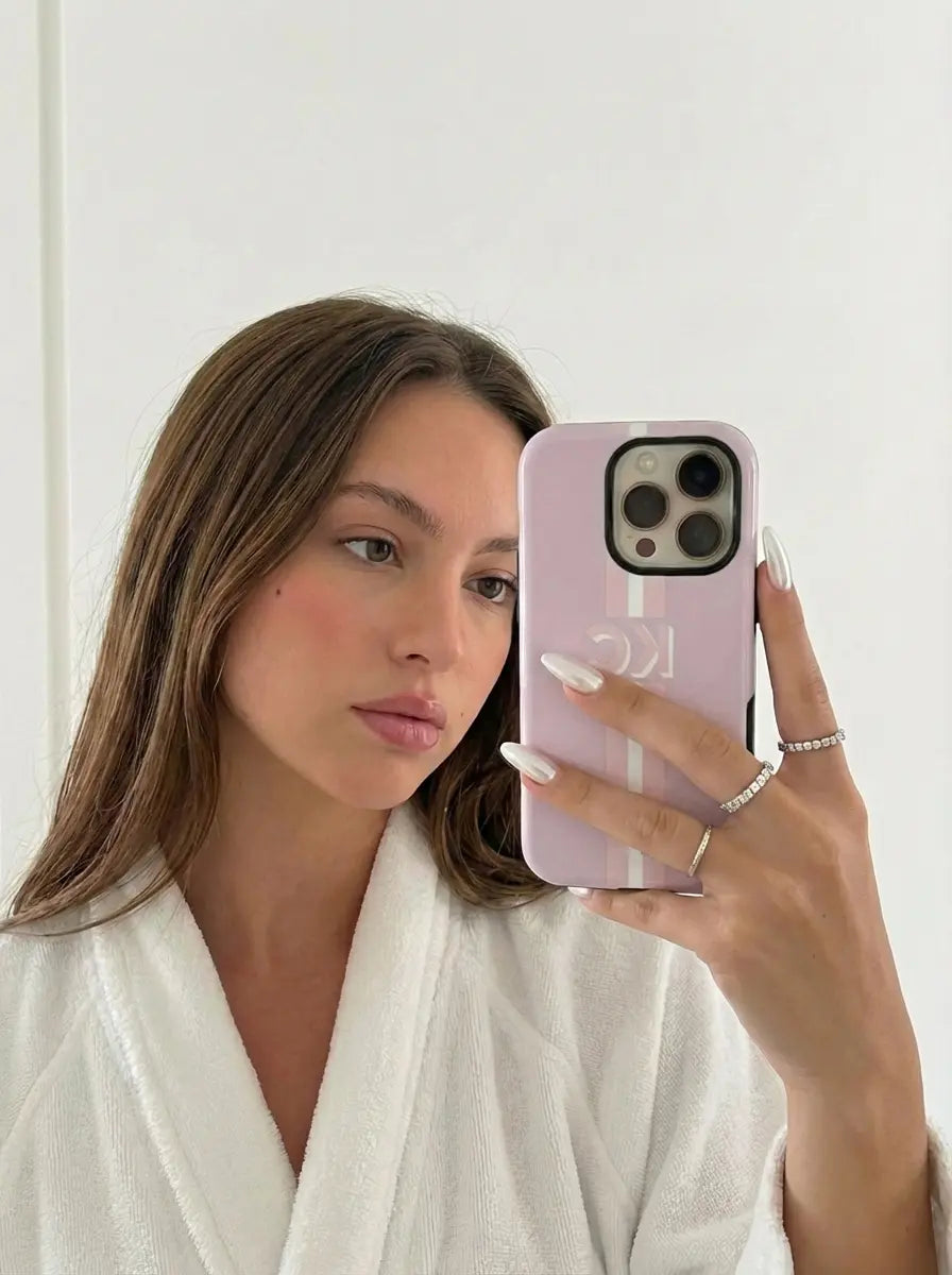 Stripe Personalized Name iPhone Case-Custom Phone Cases-inRipples