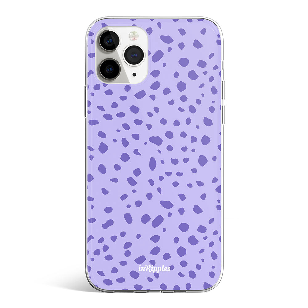 Cow print with purple background | iPhone Case