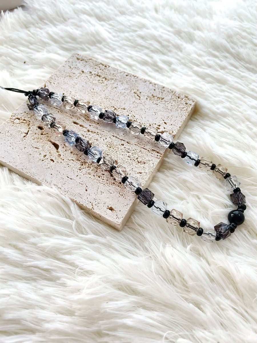 Brown Crystals Beads Phone Charm - Mobile Phone Cases - inRipples