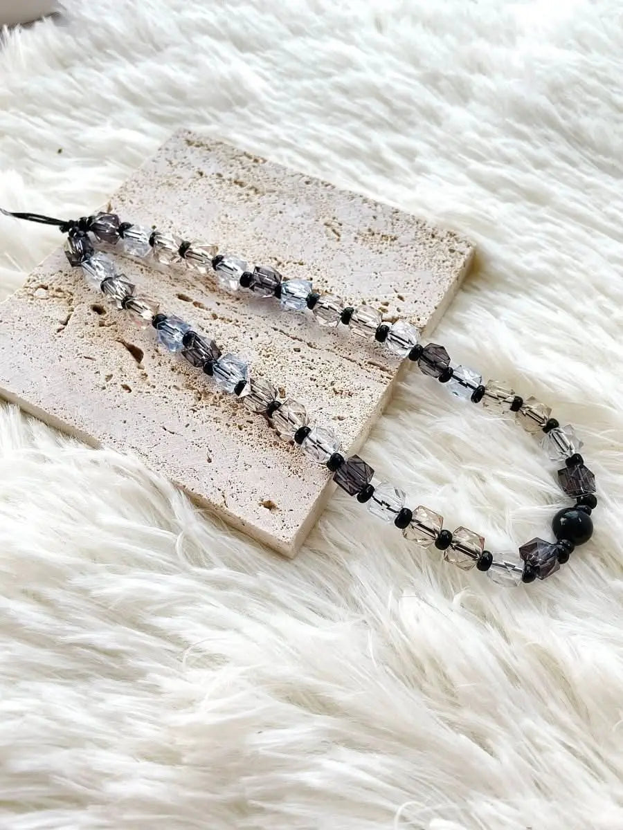 Brown Crystals Beads Phone Charm - Mobile Phone Cases - inRipples