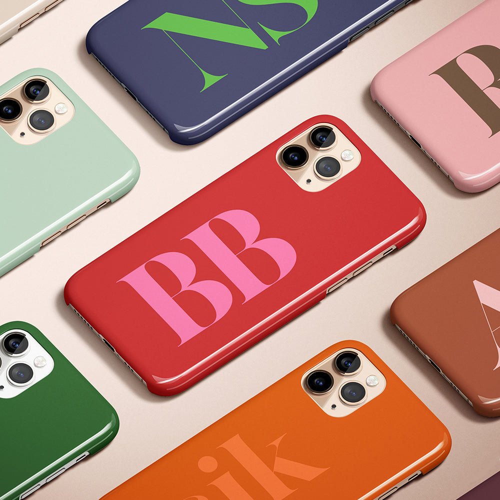 Large Initials Personalized Monogram iPhone Case - Custom Phone Cases - iPhone 14 Pro - Slim - inRipples