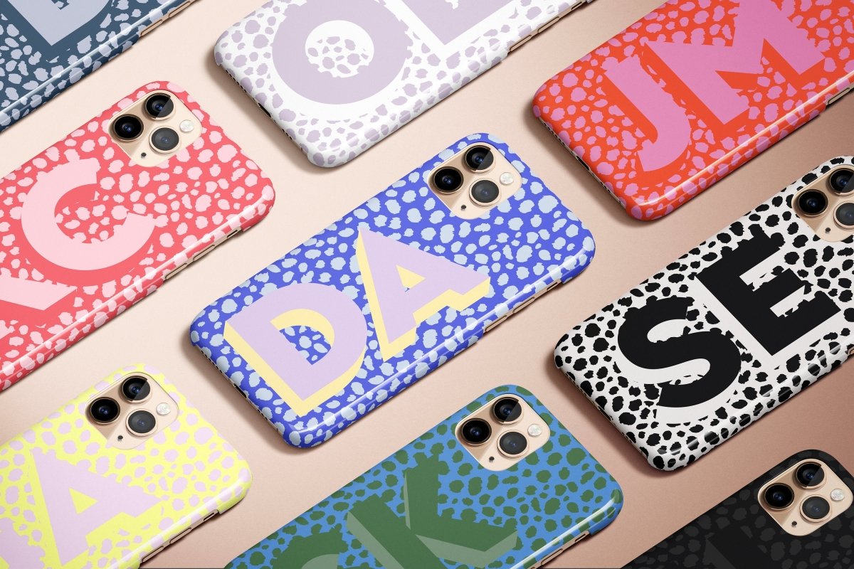 Leopard Print Initials Personalized iPhone Case - Custom Phone Cases - iPhone 16 Pro Max - Slim - inRipples