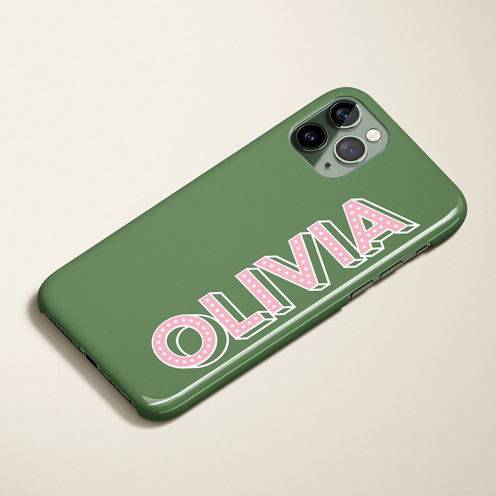Neon Personalized Monogram iPhone Case - Custom Phone Cases - iPhone 14 Pro - Slim - inRipples
