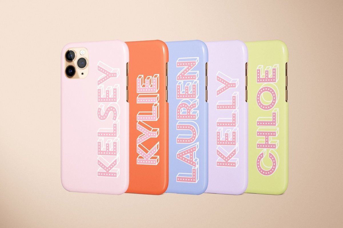 Neon Personalized Monogram iPhone Case - Custom Phone Cases - iPhone 14 Pro - Slim - inRipples