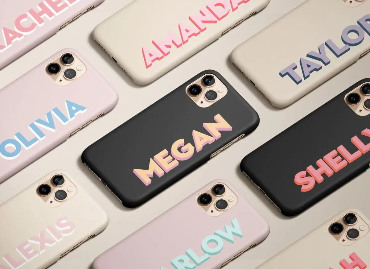 Personalized Name Monogram iPhone Case - Custom Phone Cases - iPhone 14 Pro - Slim - inRipples