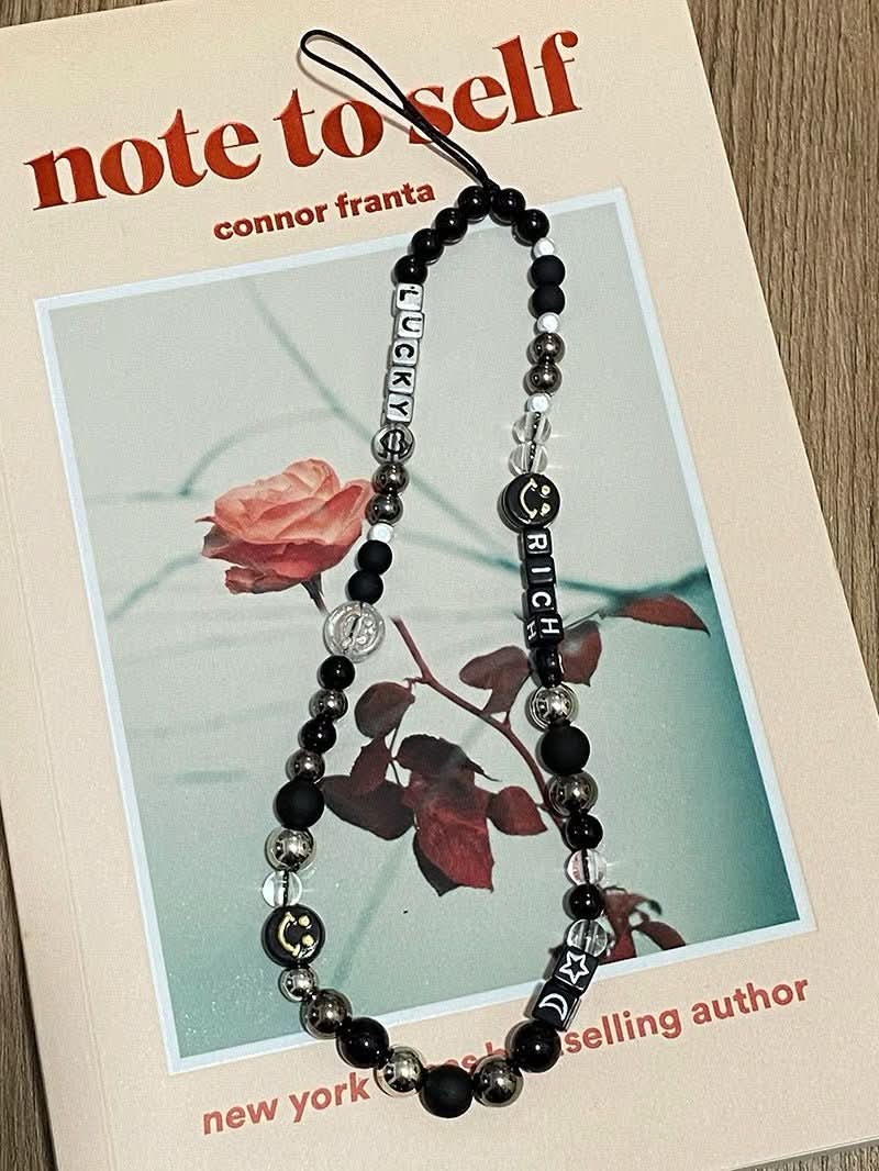 Personalized Name Silver Black Phone Charm - Mobile Phone Cases - inRipples