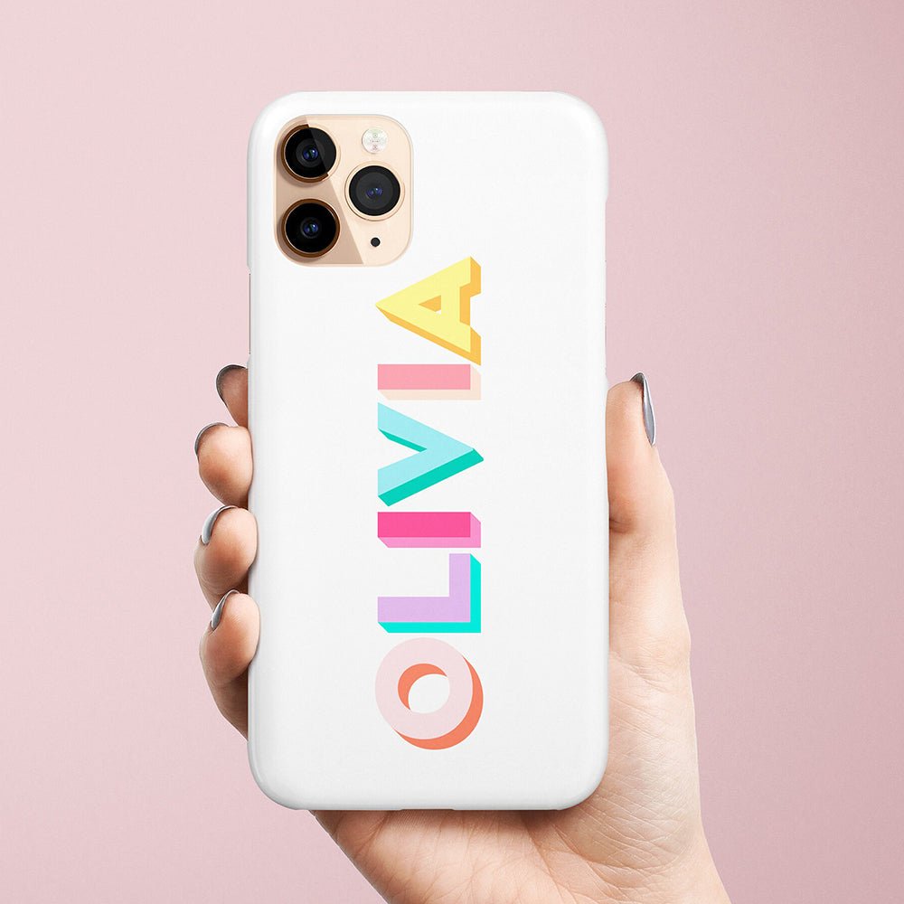 Rainbow Custom Monogram iPhone Case - Custom Phone Cases - iPhone 14 Pro - Slim - inRipples
