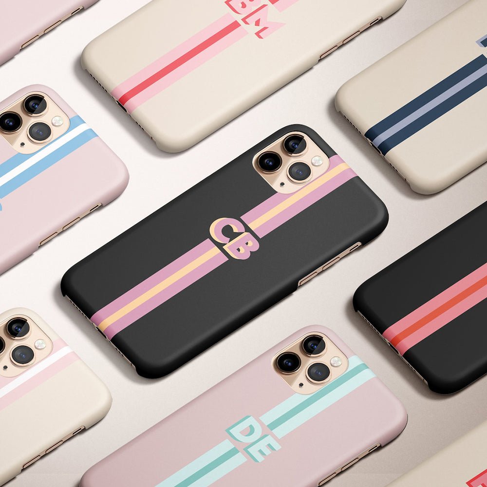 Stripe Personalized Monogram iPhone Case - Custom Phone Cases - iPhone 14 Pro - Slim - inRipples