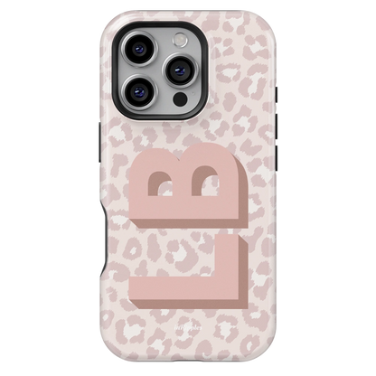Leopard Print Initial Personalized iPhone Case