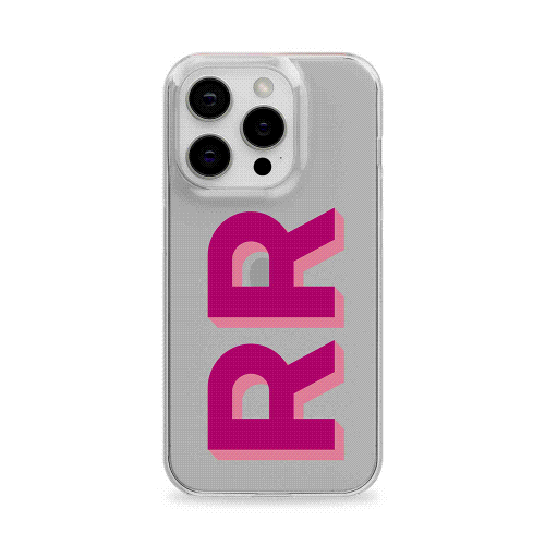 Big Initials Personalized Name Monogram Clear iPhone Case