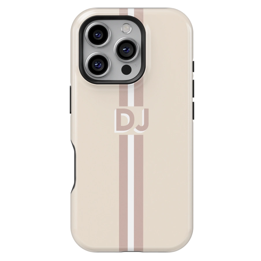 Stripe Personalized Name iPhone Case