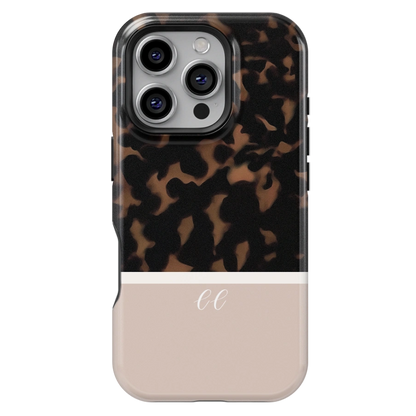 Tortoise Personalized Monogram iPhone Case