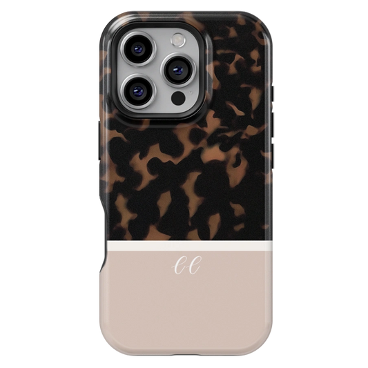 Tortoise Personalized Monogram iPhone Case
