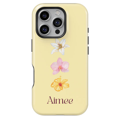 Summer Flowers Personalized iPhone Case