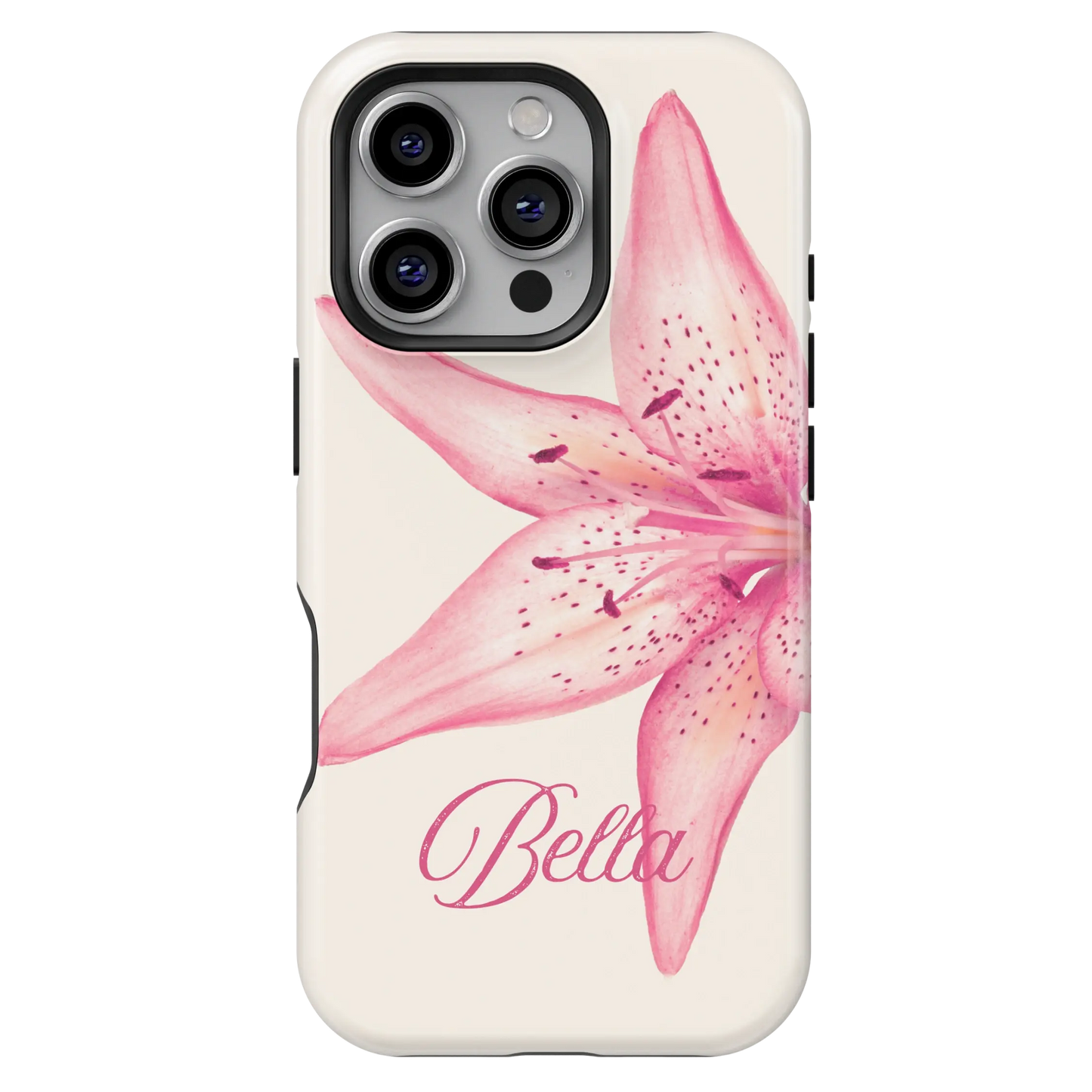Lily Flowers Personalized iPhone Case