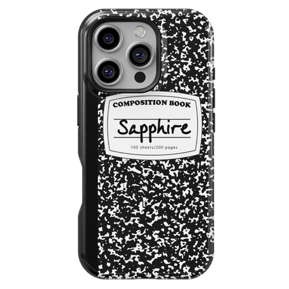 Notebook Custom Name iPhone Case