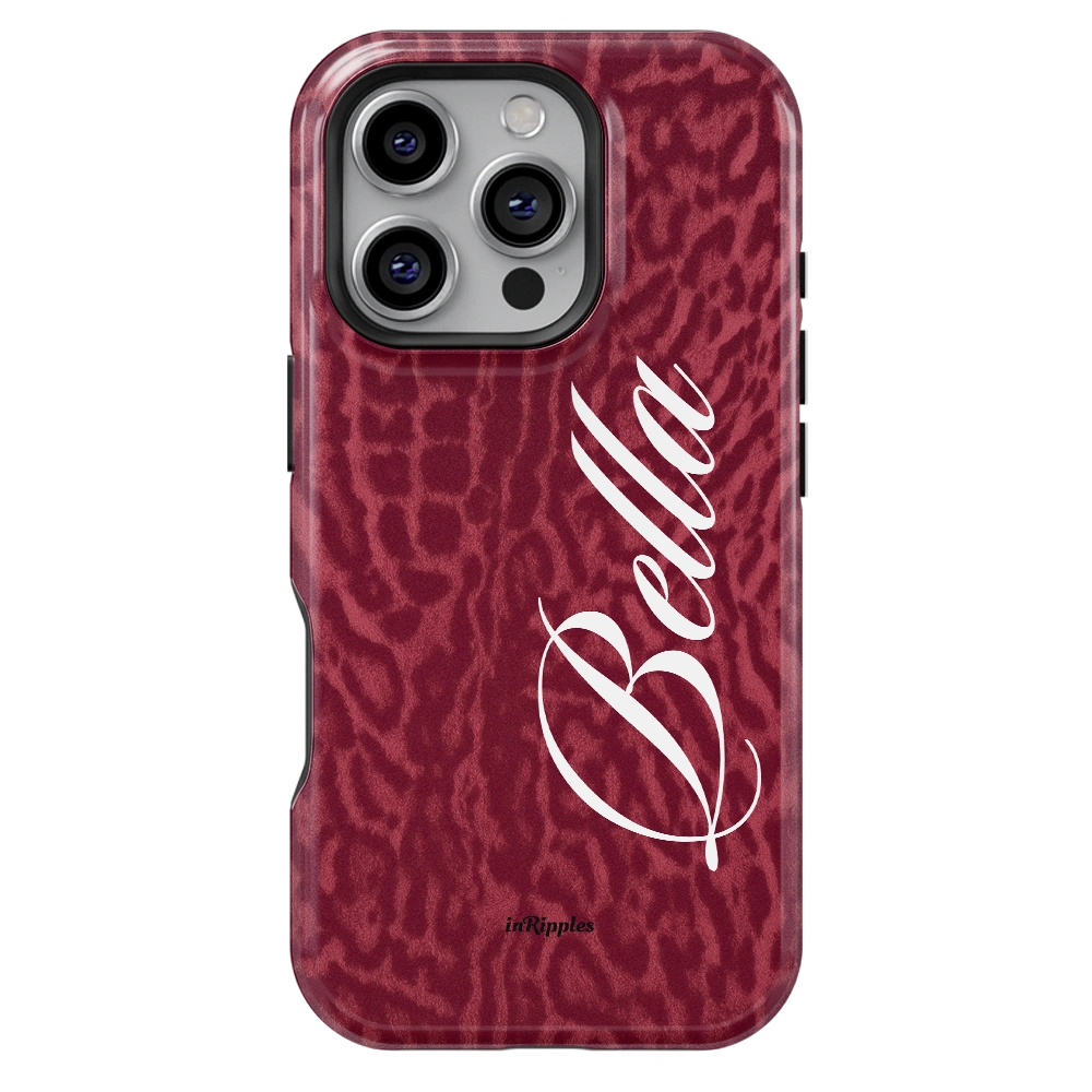 Feral Personalized iPhone Case – Deep Red Leopard - inRipples