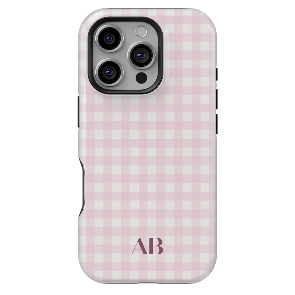 Cozy Check Personalized iPhone Case