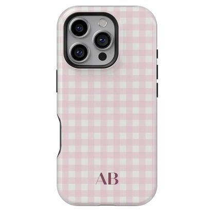 Cozy Check Personalized iPhone Case