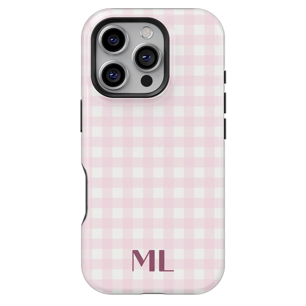 Cozy Check Personalized iPhone Case
