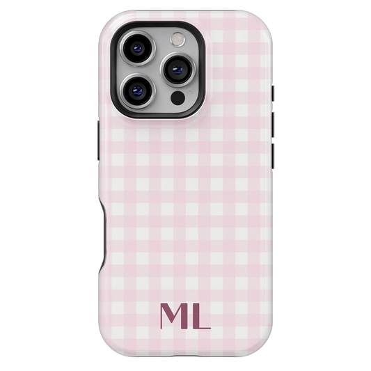 Cozy Check Personalized iPhone Case
