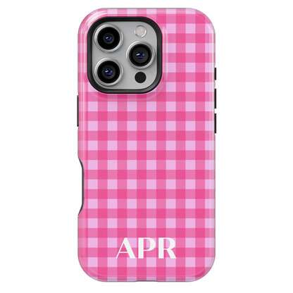 Cozy Check Personalized iPhone Case