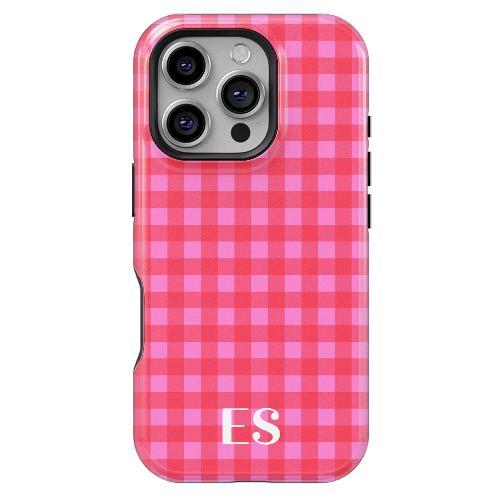 Cozy Check Personalized iPhone Case