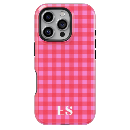 Cozy Check Personalized iPhone Case