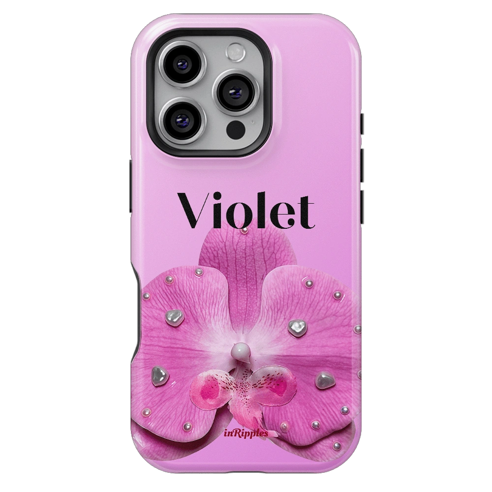 VELIA ORCHID | Personalized Initial iPhone Case