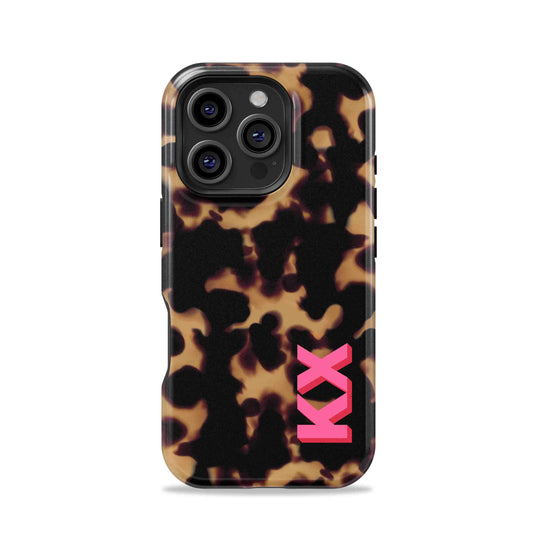 Tortoise Personalized Name Monogram iPhone Case