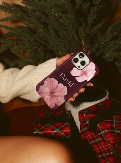 Summer Hibiscus Personalized Initial iPhone Case - inRipples