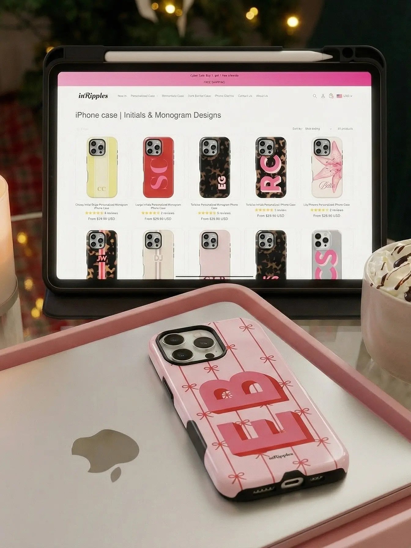 BowBliss Personalized Name iPhone Case