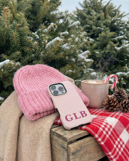 Pink Blush Personalized Initial iPhone Case