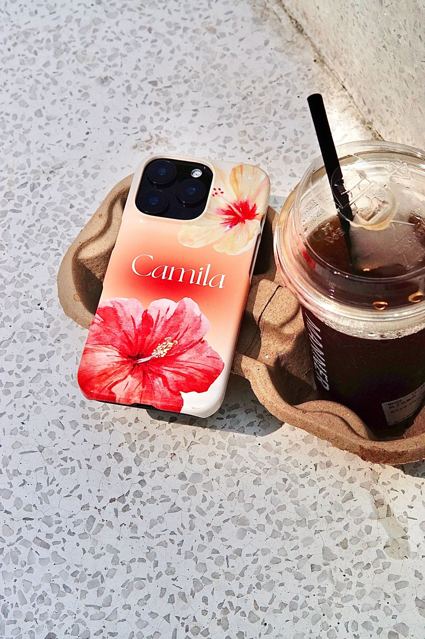 Summer Hibiscus Personalized Initial iPhone Case - inRipples