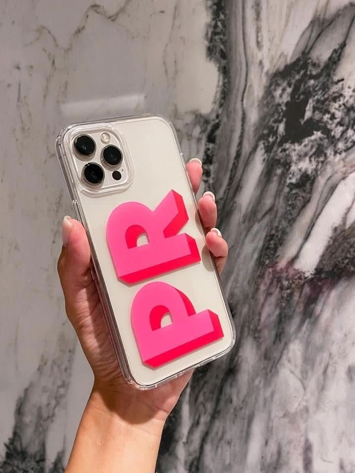 Big Initials Personalized iPhone Case - Custom Phone Cases - iPhone 16 Pro Max - Clear Case - inRipples