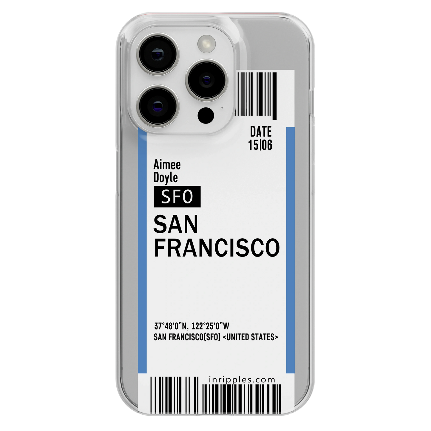 Boarding Pass Personalized Custom Name iPhone Phone Case - inRipples