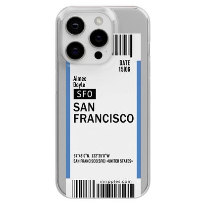 Boarding Pass Personalized Custom Name iPhone Phone Case - inRipples